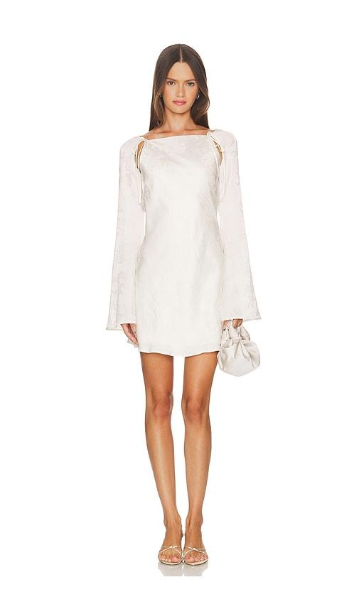stone cold fox x revolve gracie jacquard mini dress in ivory.