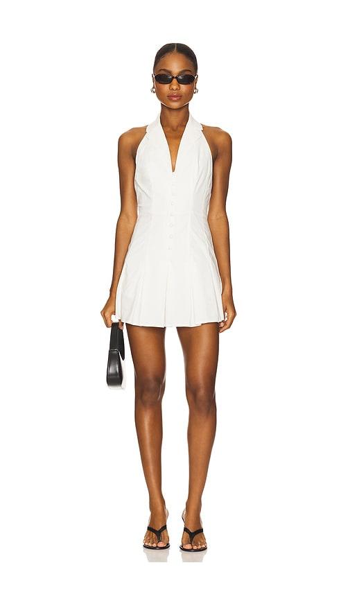stone cold fox x revolve heather romper in white.