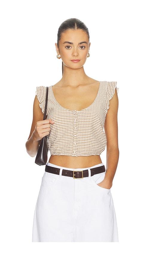 stone cold fox x revolve leni top in taupe.