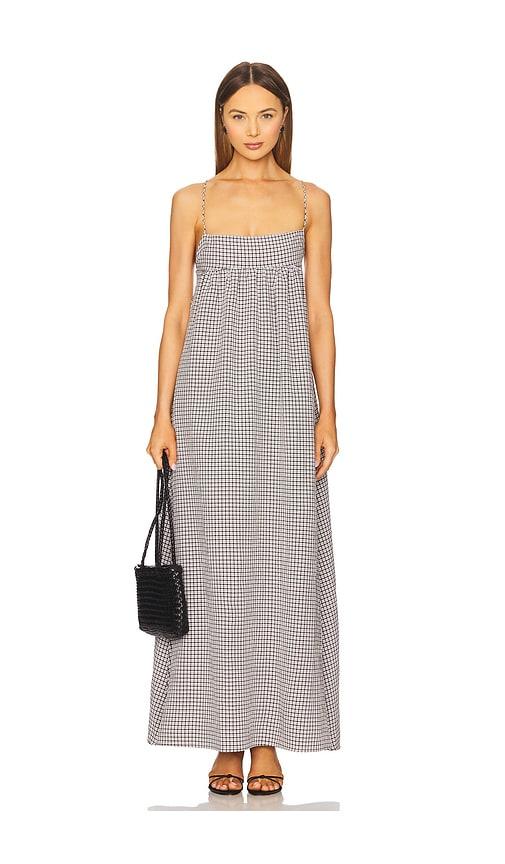 stone cold fox x revolve liz maxi dress in black,white.