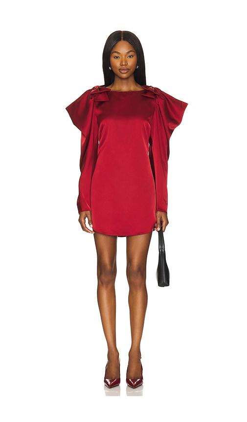 stone cold fox x revolve mila mini dress in burgundy.