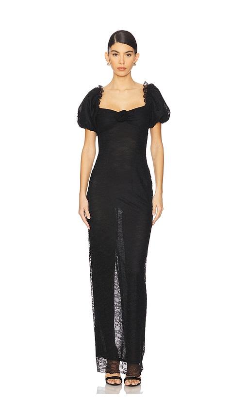 stone cold fox x revolve rowan gown in black.