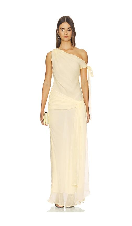 stone cold fox x revolve sansa gown in yellow.
