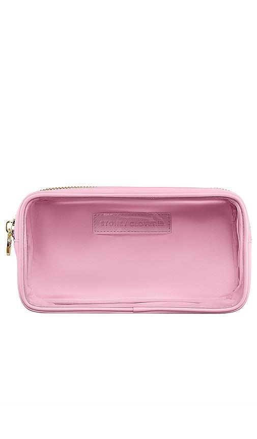 stoney clover lane clear front small pouch in flamingo.