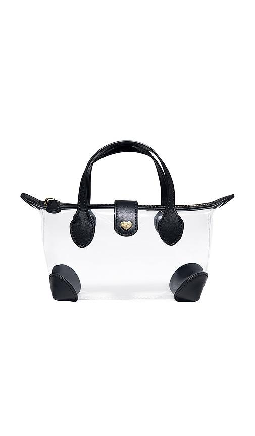 stoney clover lane clear micro pouchette in black.