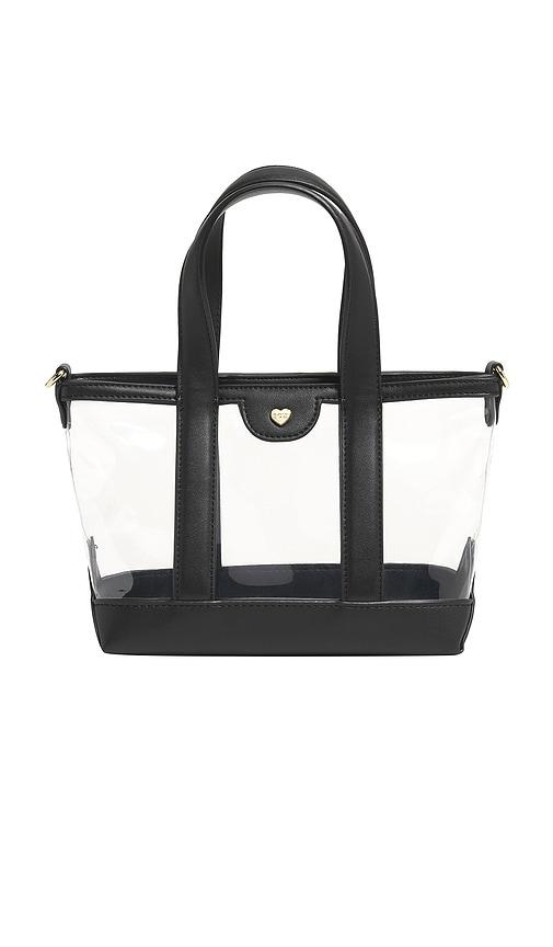 stoney clover lane clear mini tote in black.