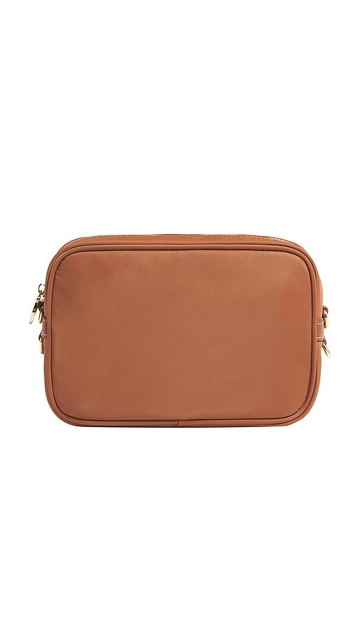 stoney clover lane compact camera crossbody in tan.