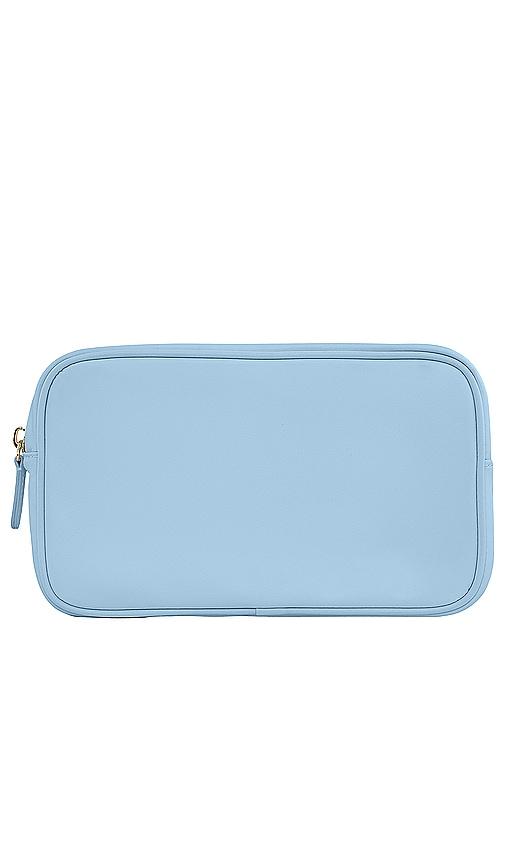 stoney clover lane double zip pouch in periwinkle.