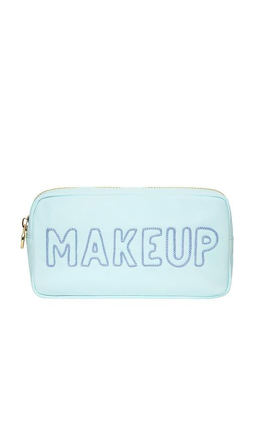 stoney clover lane hand embroidered makeup small pouch in sky.
