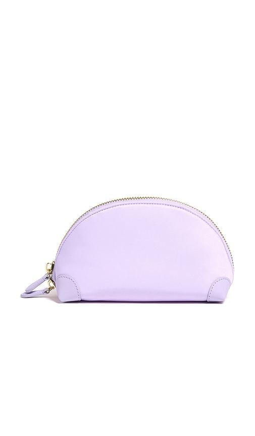 stoney clover lane t seam curve mini pouch in purple.