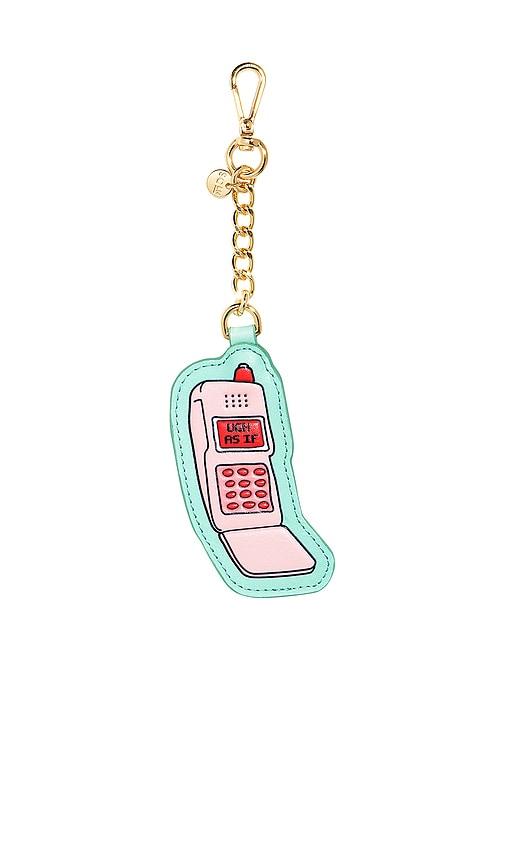 stoney clover lane x clueless phone bag charm in pink.