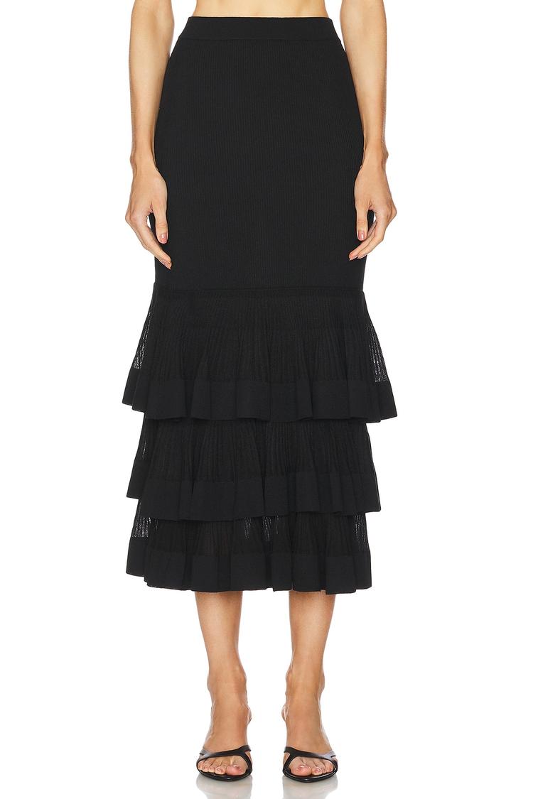 story 1 tiered ruffle skirt