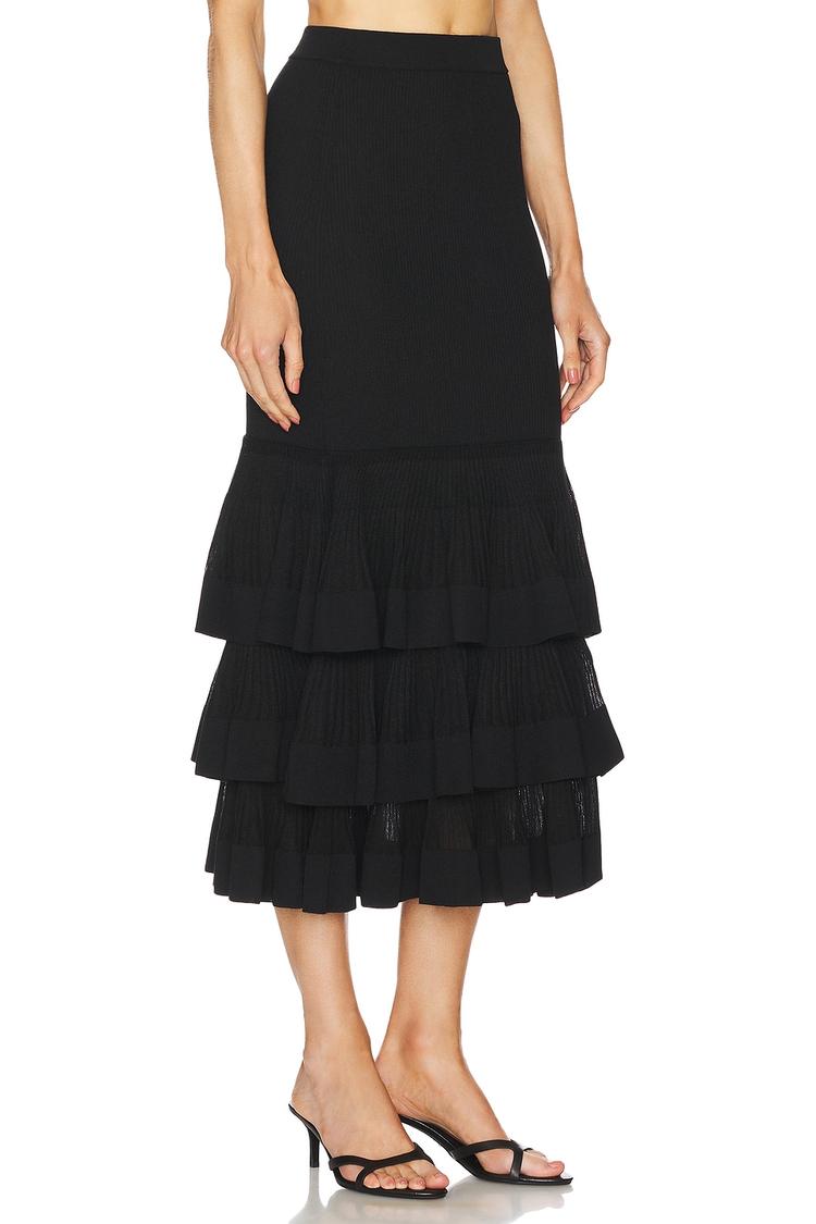 story 1 tiered ruffle skirt