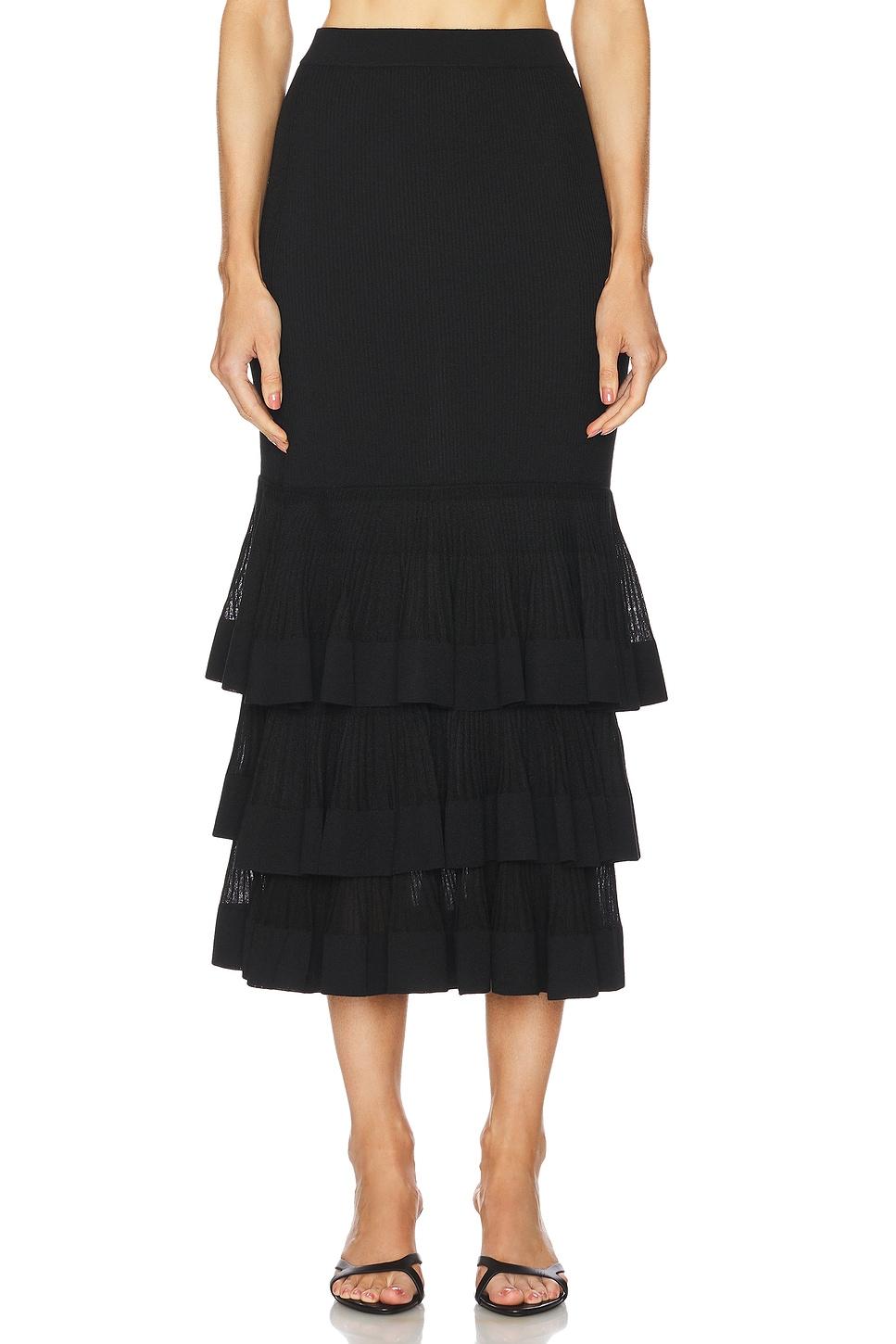 story 1 tiered ruffle skirt