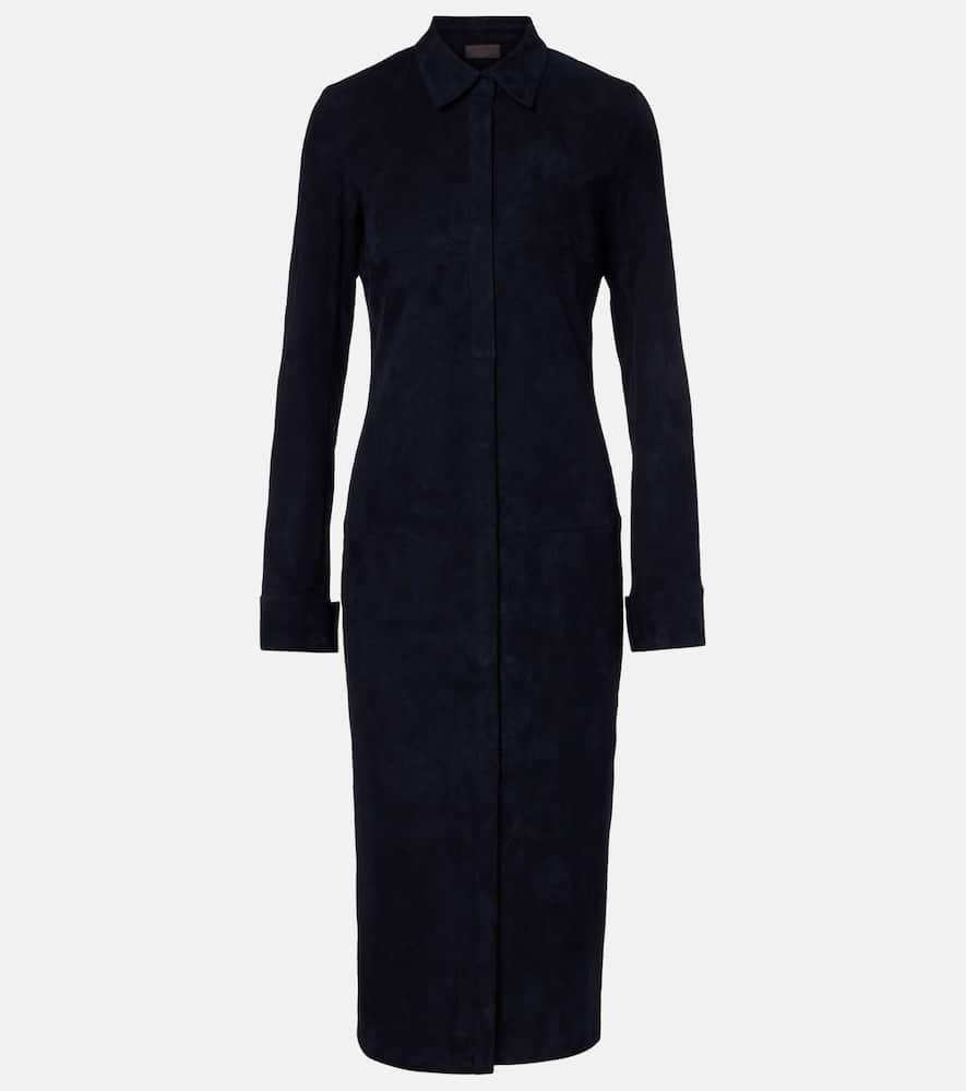 stouls becky suede shirtdress