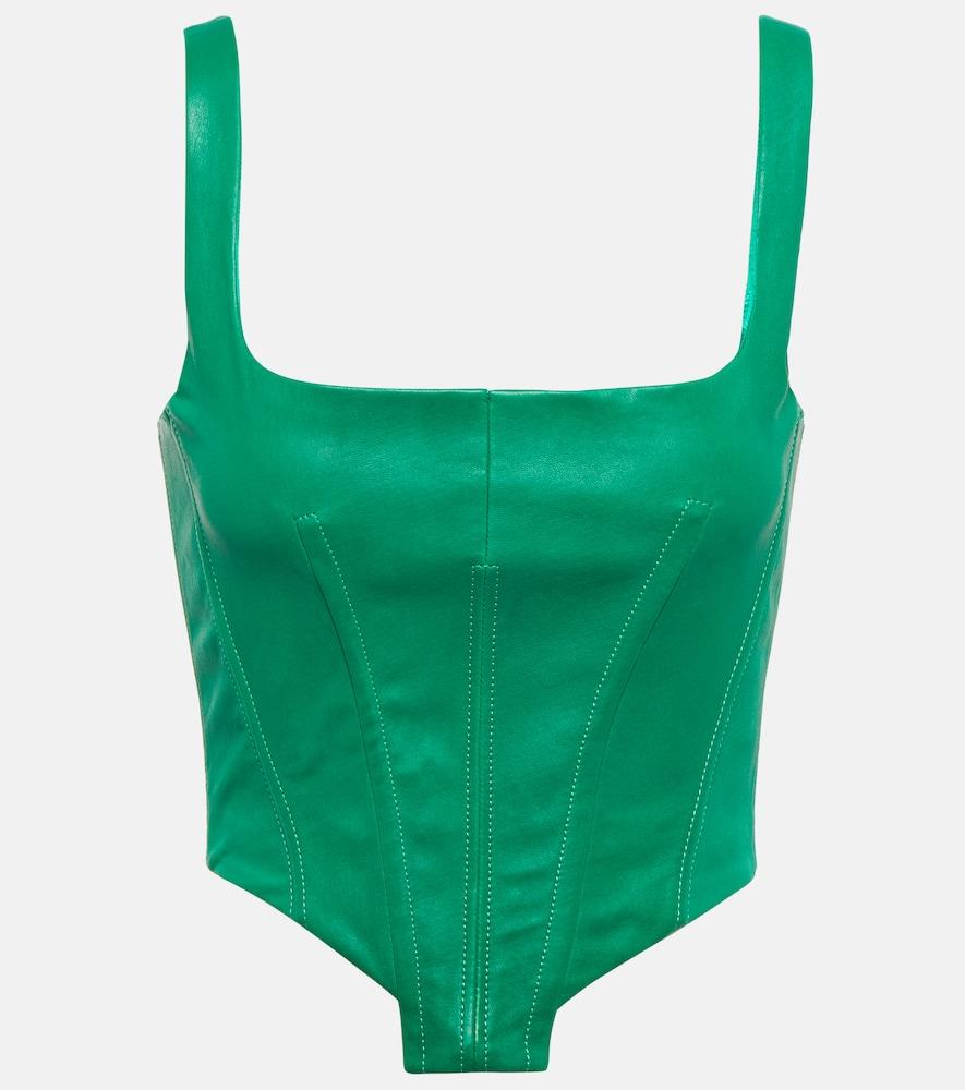 stouls bella leather corset top