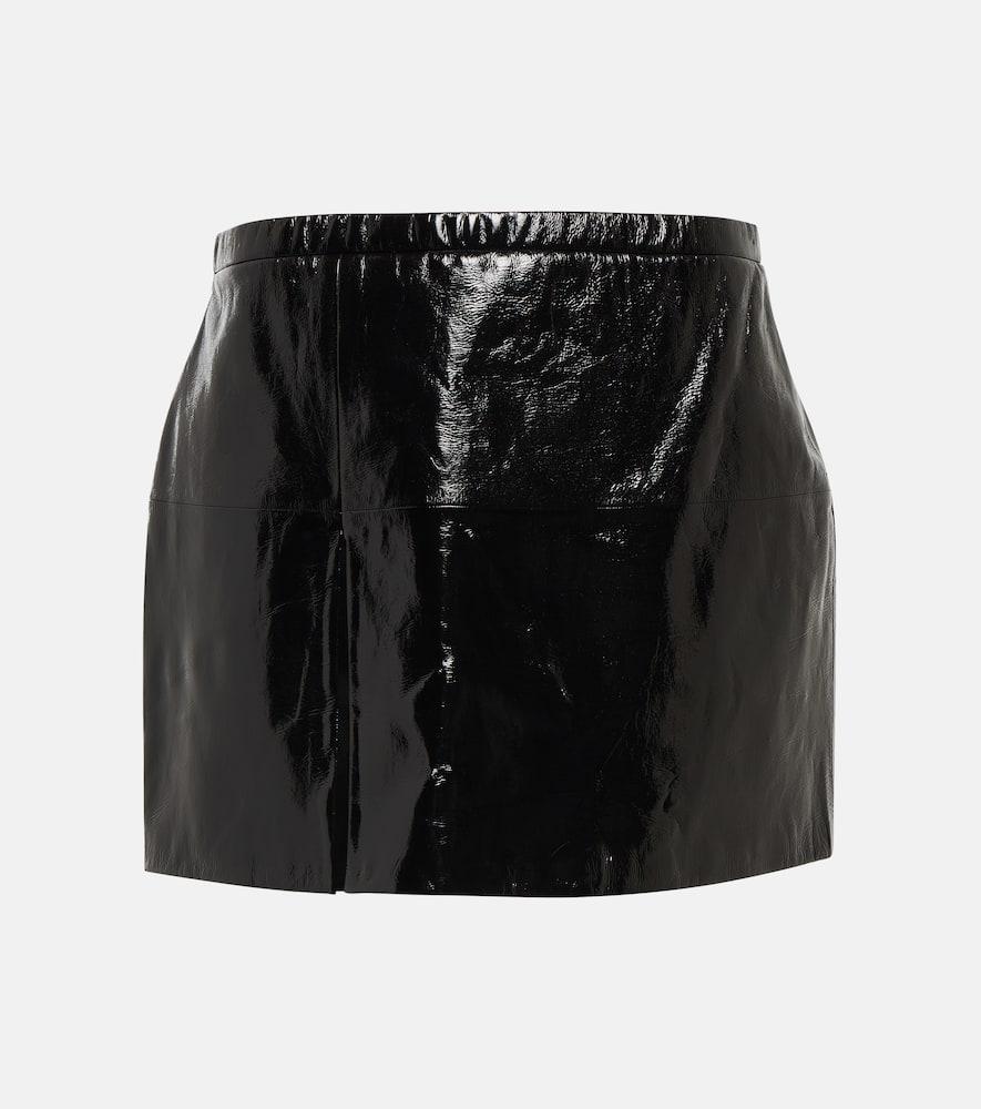 stouls franny patent leather miniskirt
