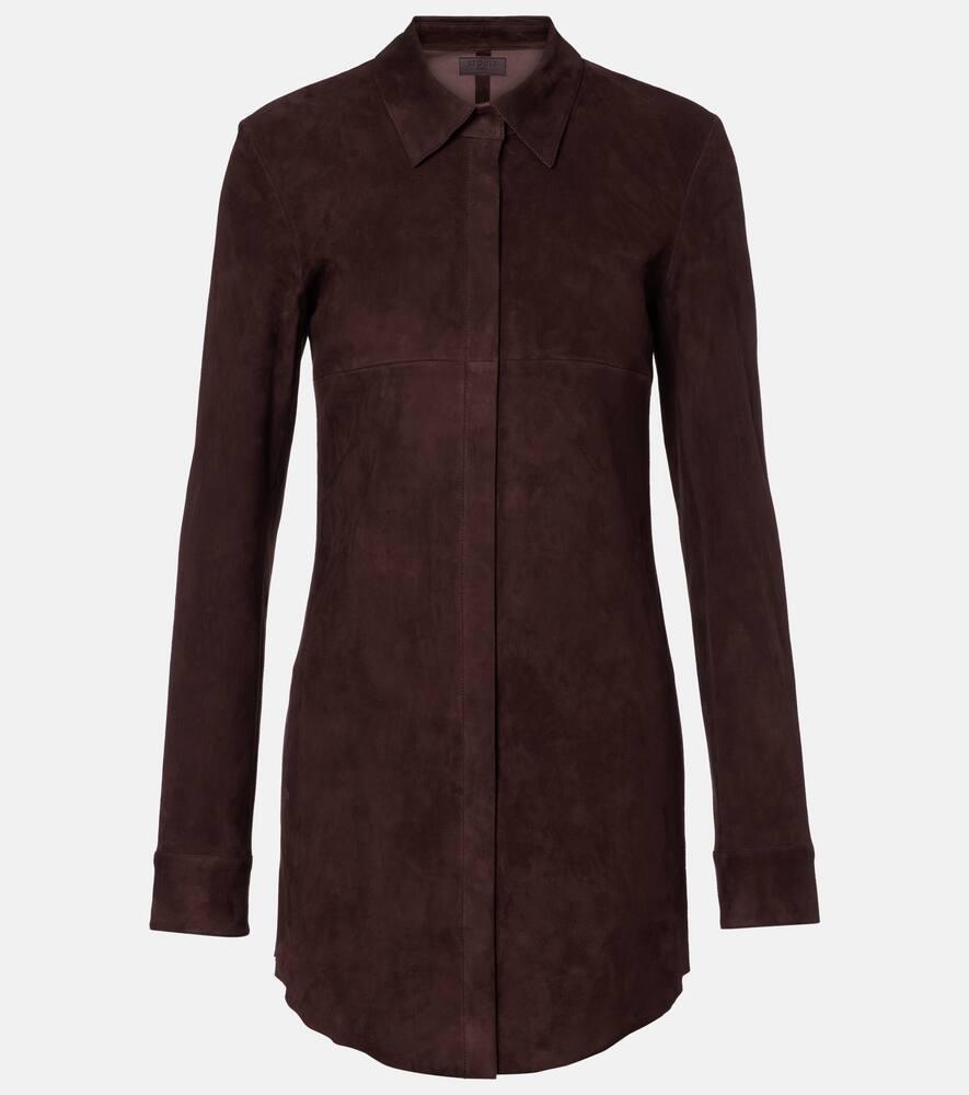 stouls geraldine suede shirt dress