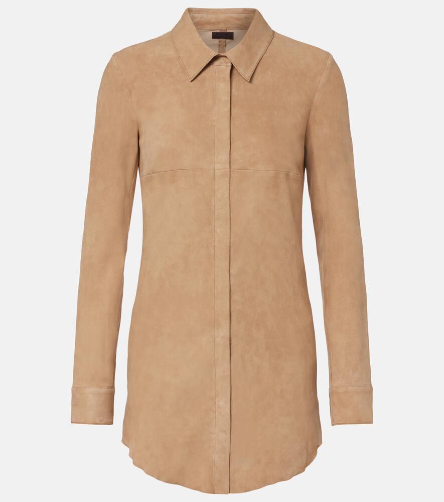 stouls geraldine suede shirt dress
