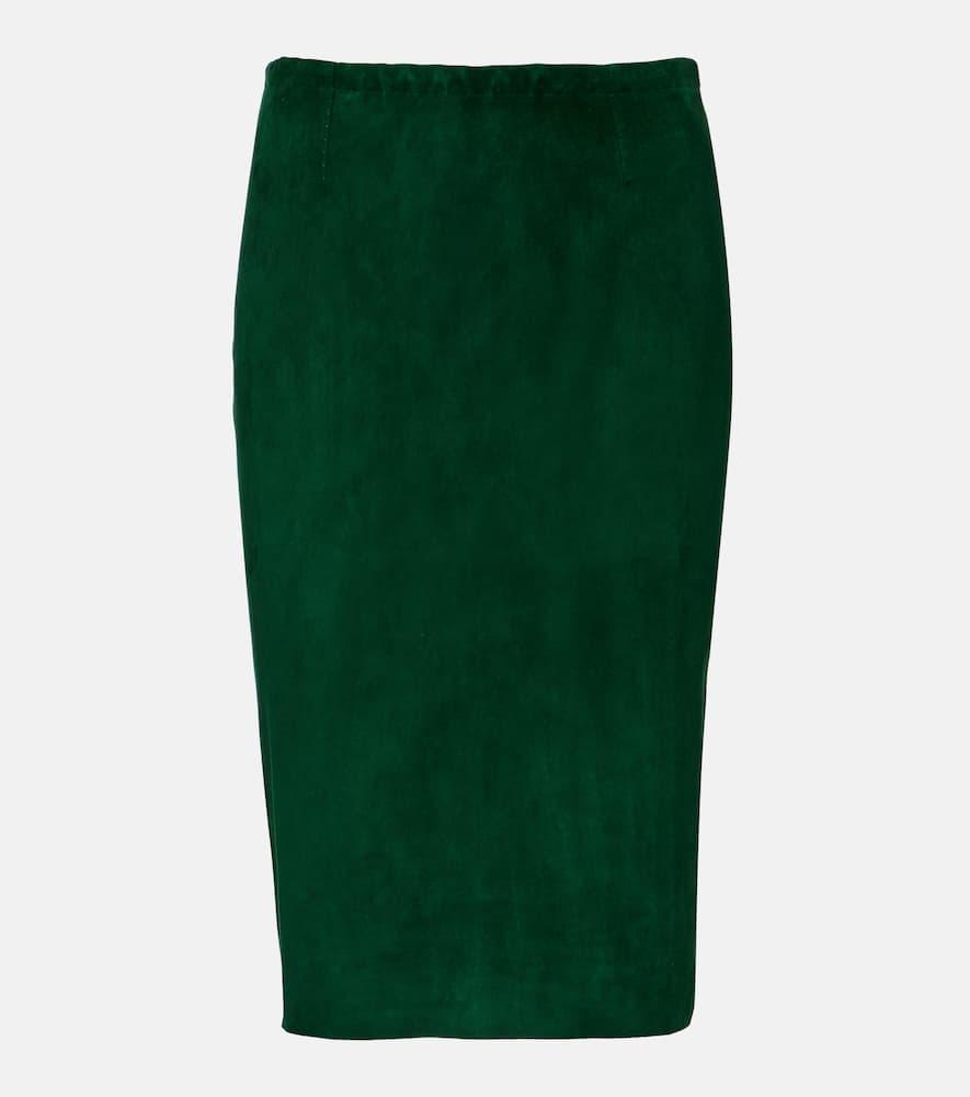 stouls gilda suede pencil skirt