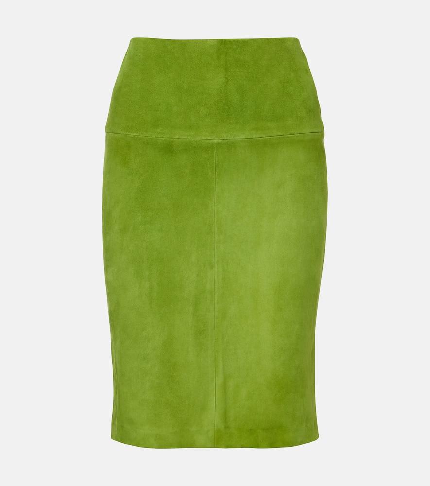 stouls gin suede midi skirt