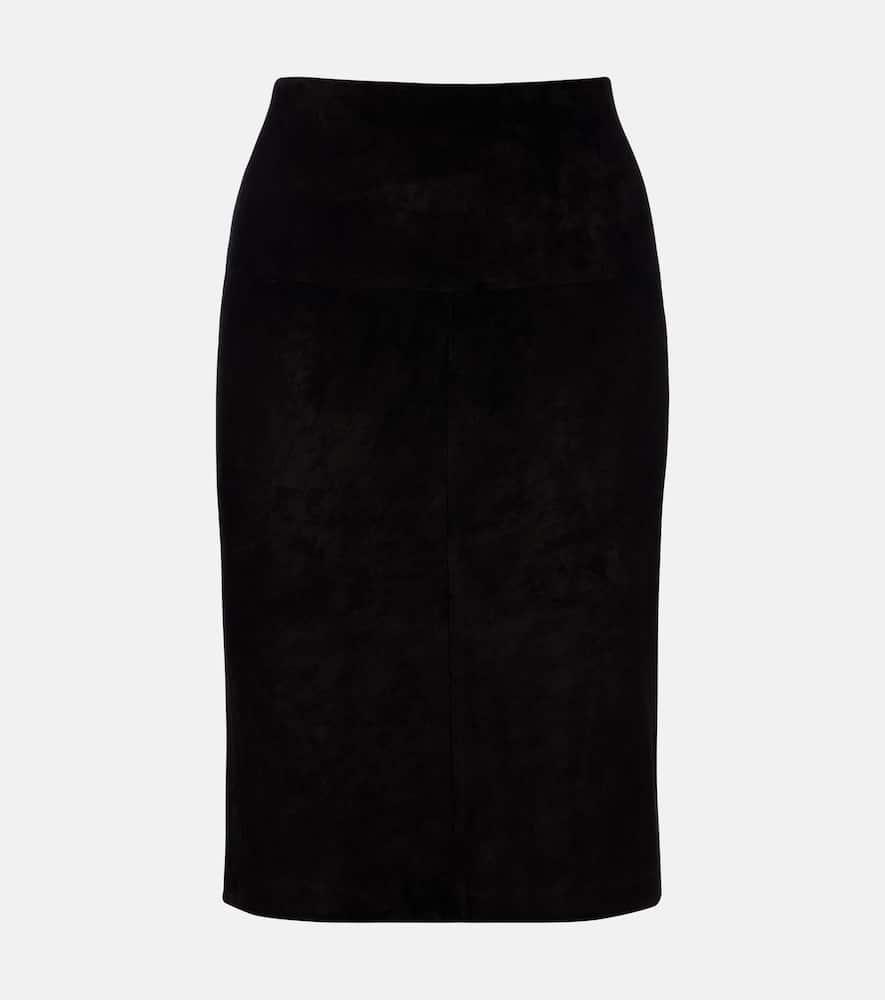 stouls gin suede midi skirt