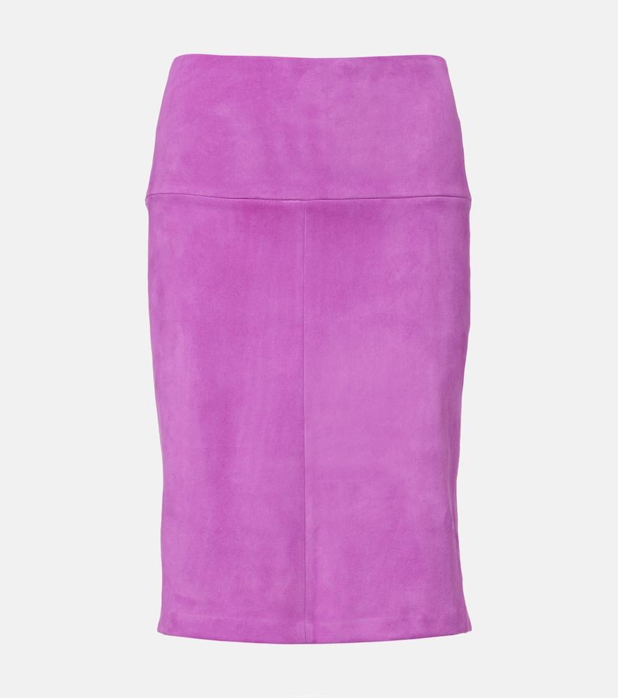 stouls gin suede pencil skirt