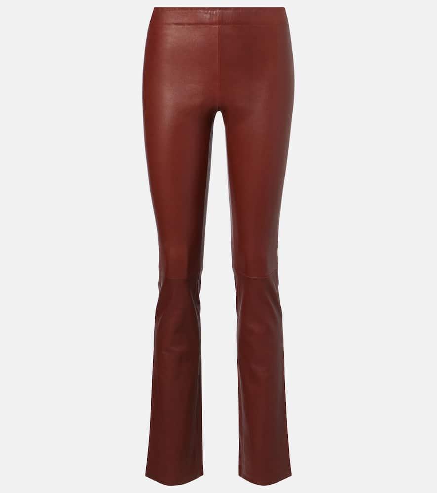 stouls jp long leather flared pants