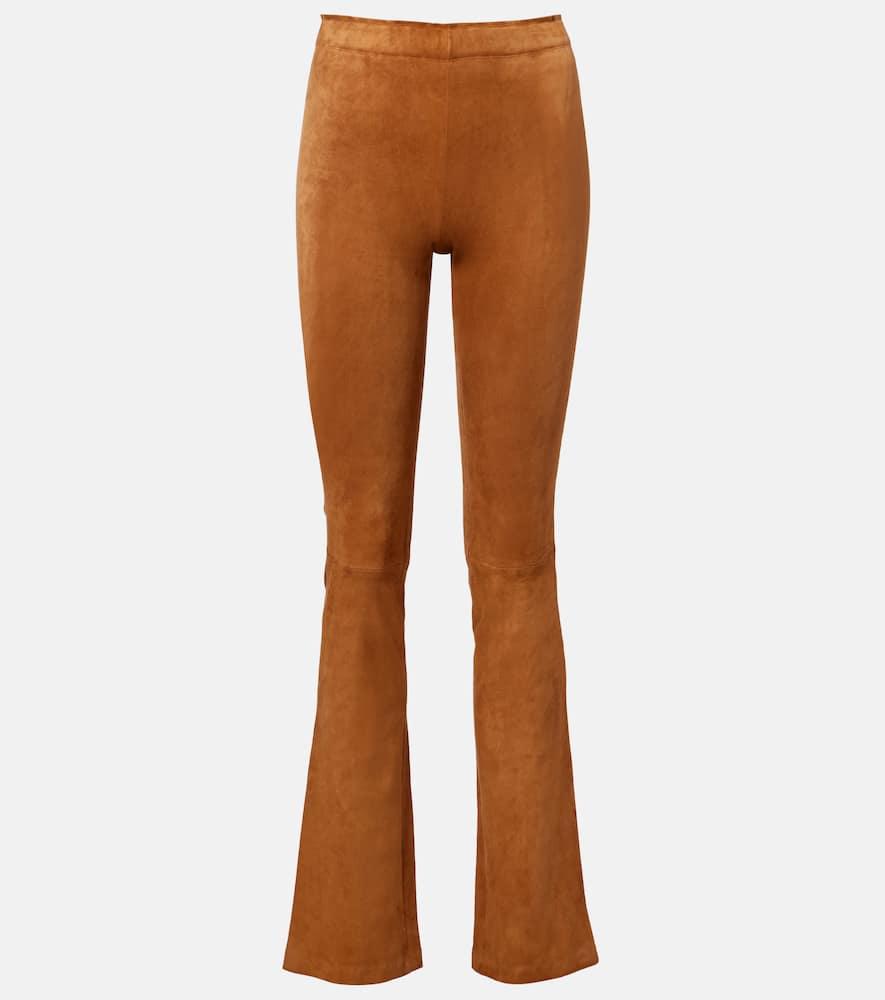 stouls jp long suede flared pants
