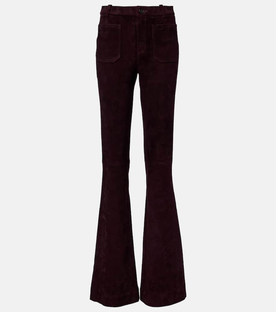 stouls laurent suede flared pants