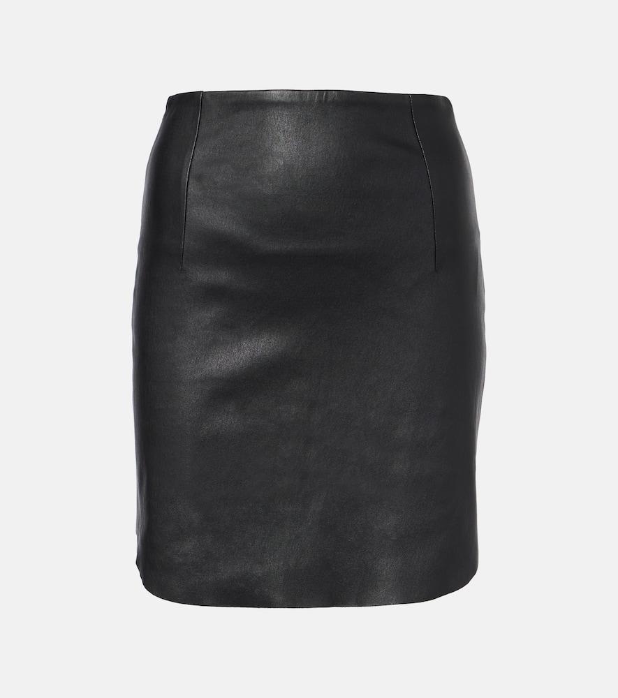 stouls lili leather miniskirt