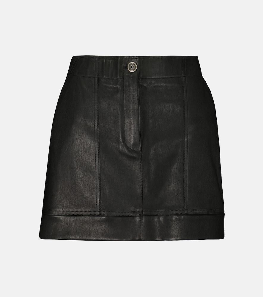 stouls linette leather miniskirt