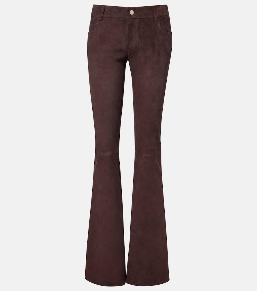 stouls pawlonia suede flared pants