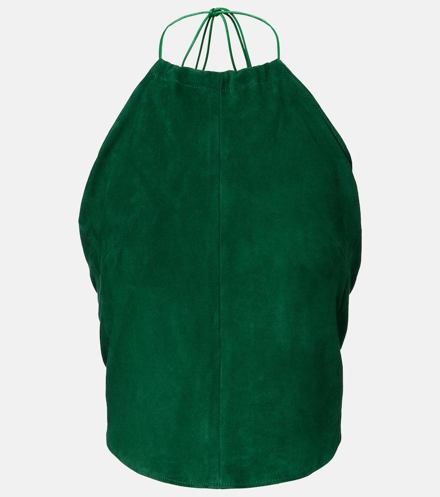 stouls rosie halterneck suede top