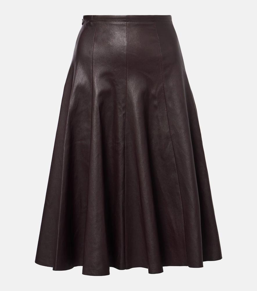stouls sabrina leather midi skirt