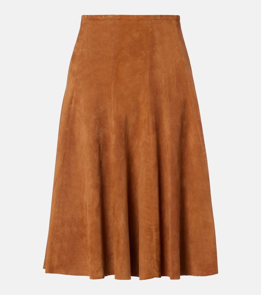 stouls sabrina suede midi skirt