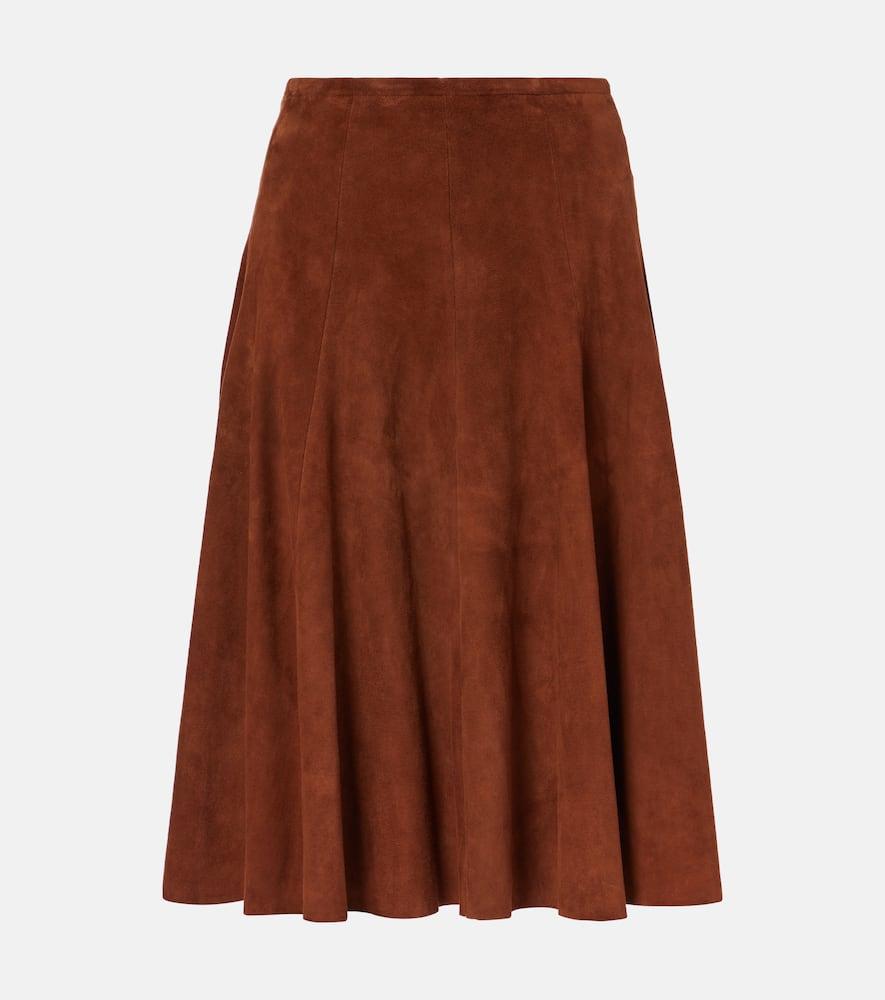 stouls sabrina suede midi skirt