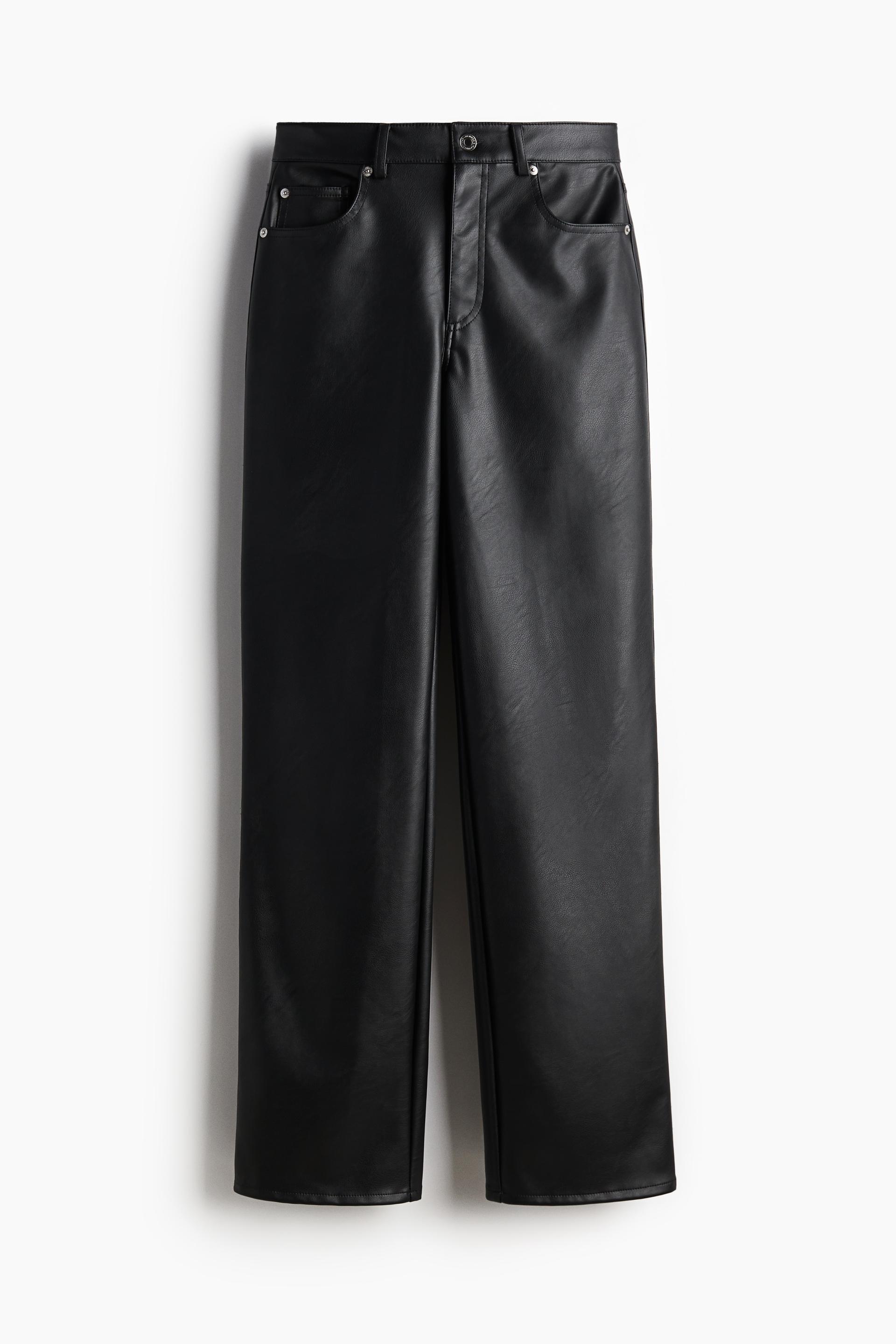 straight coated pants