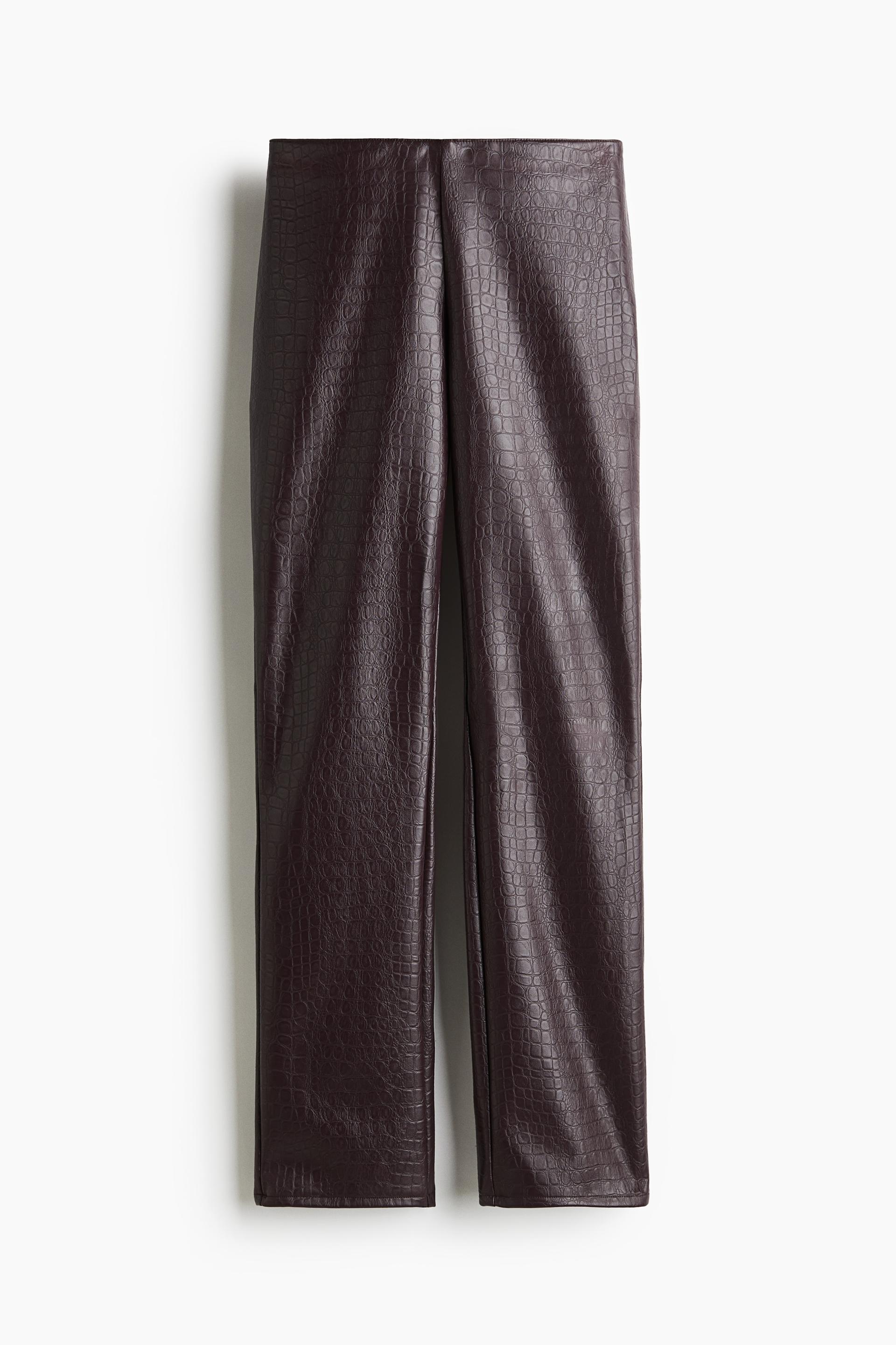 straight coated pants
