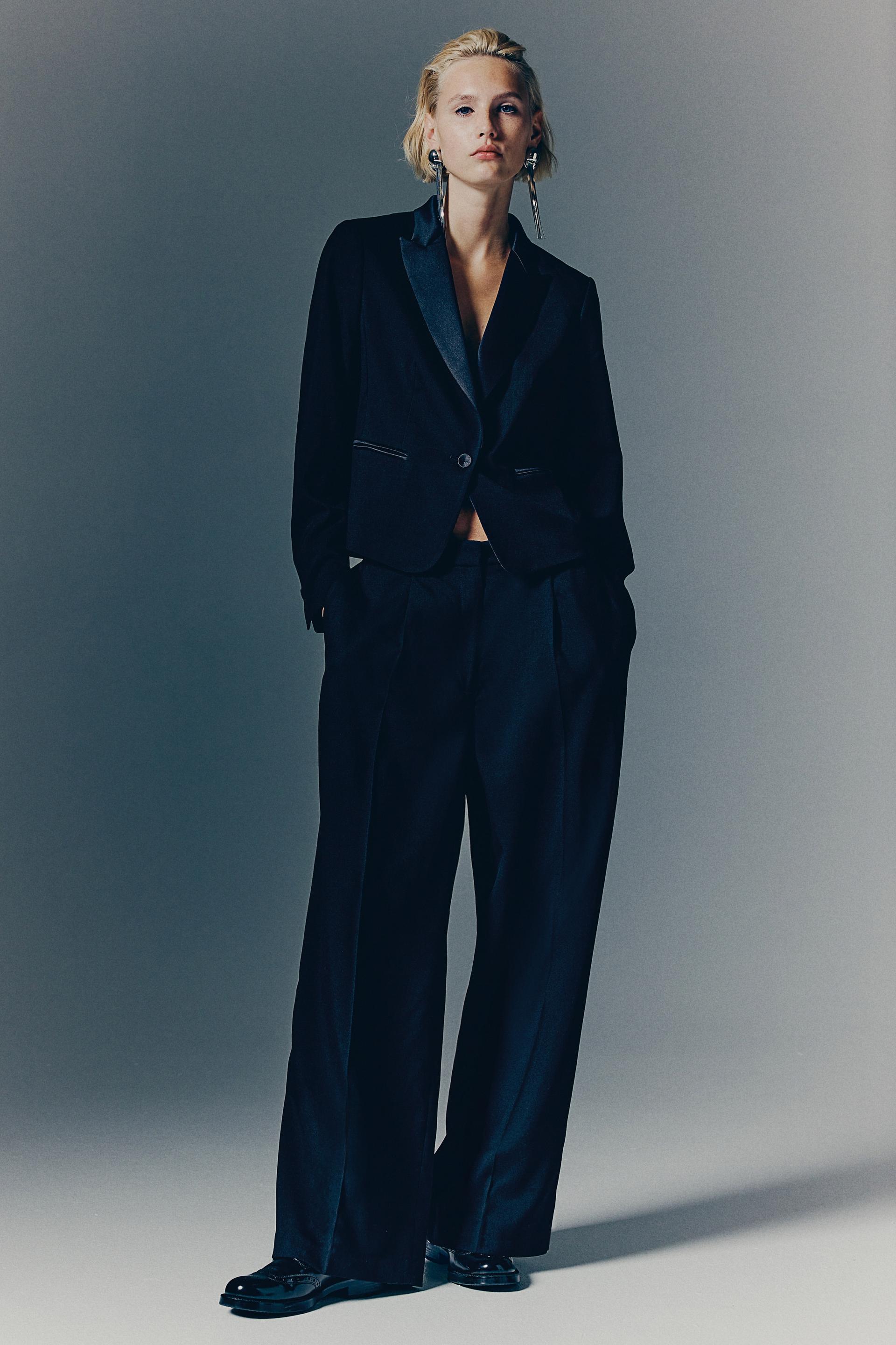straight-cut dress pants