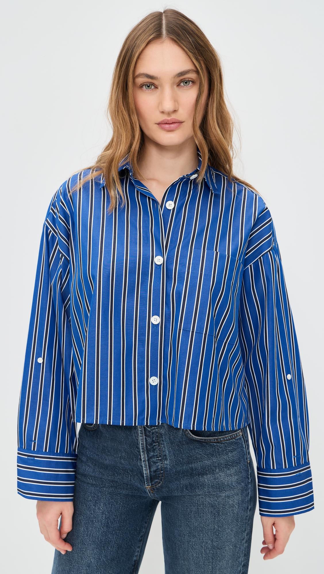 straight hem shirt in poplin