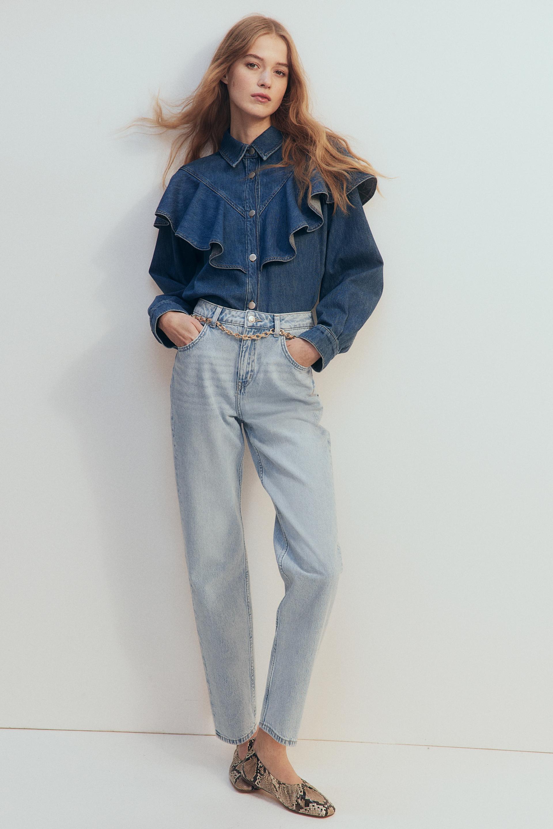 straight high ankle jeans