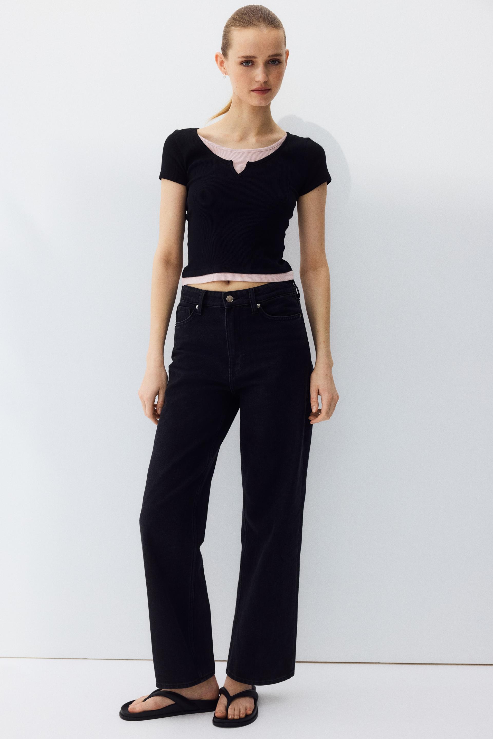 straight high jeans