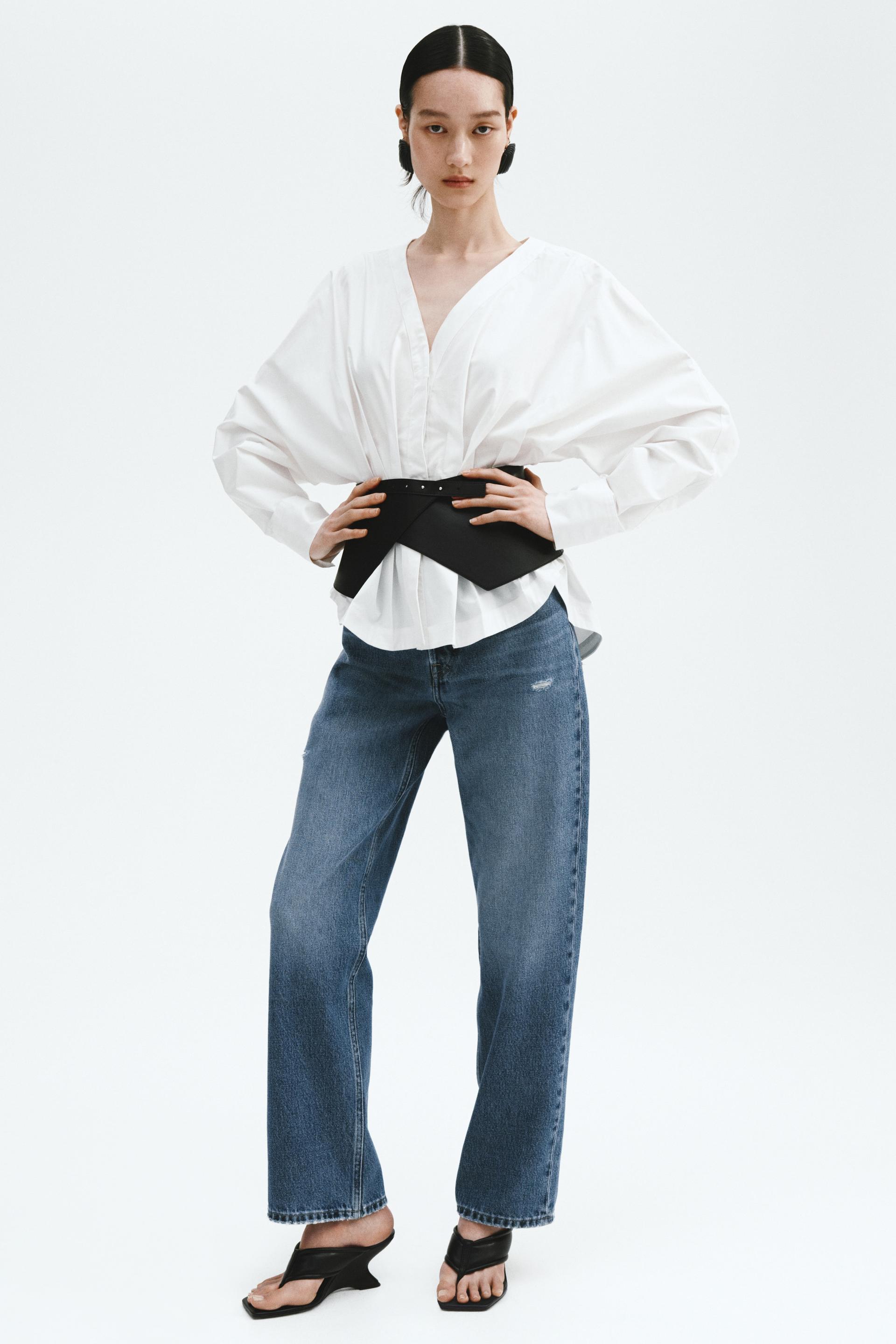 straight high waist ankle jeans
