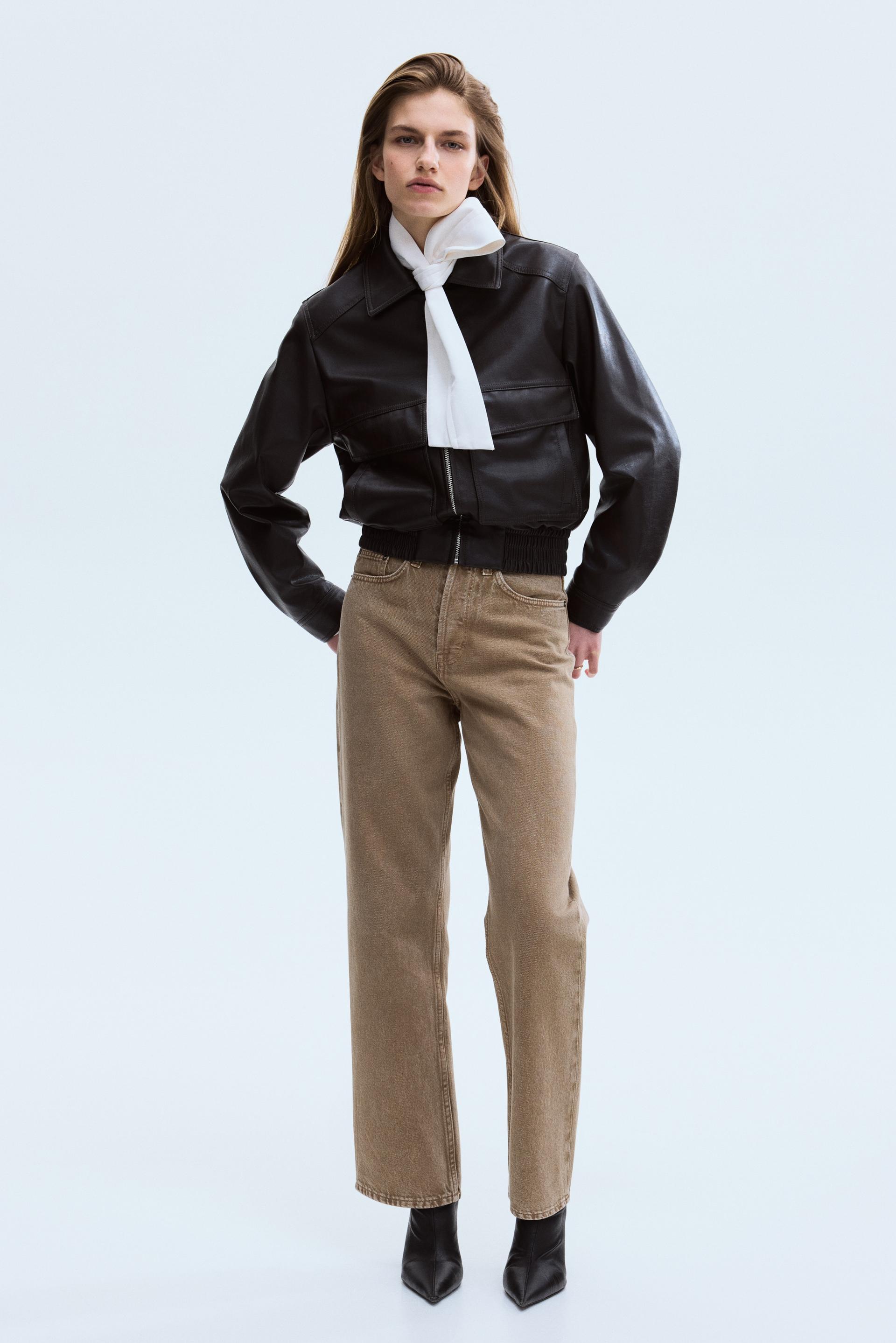 straight high waist ankle jeans