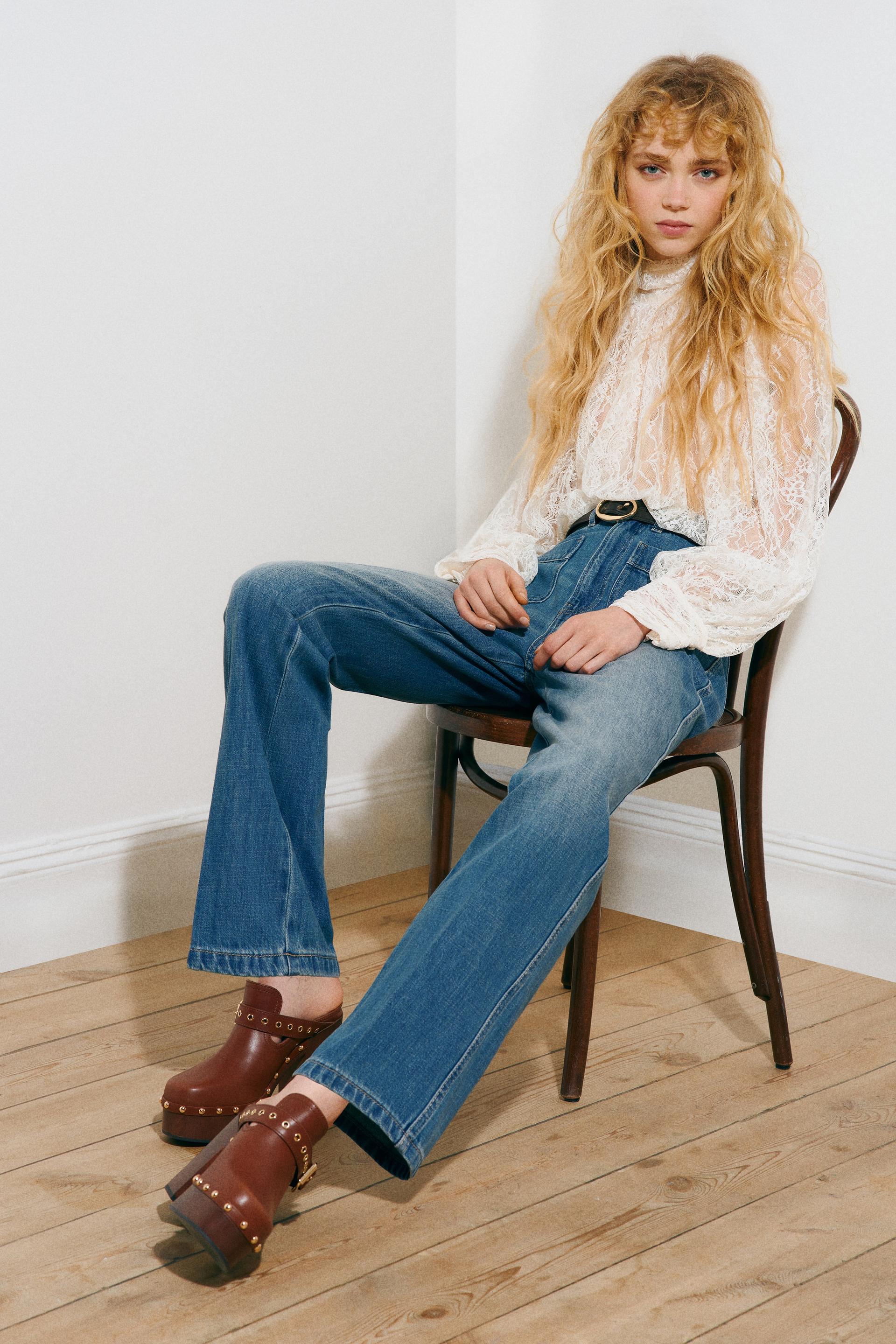 straight high waist jeans