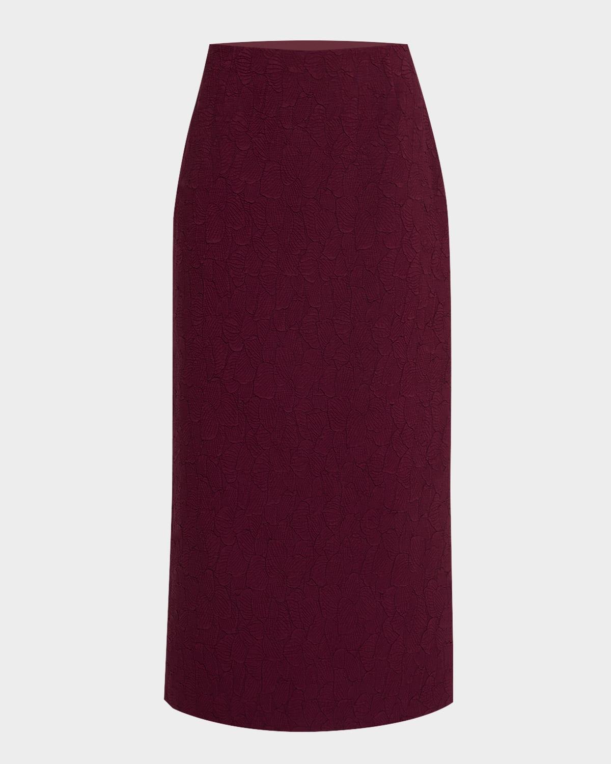 straight jacquard midi skirt