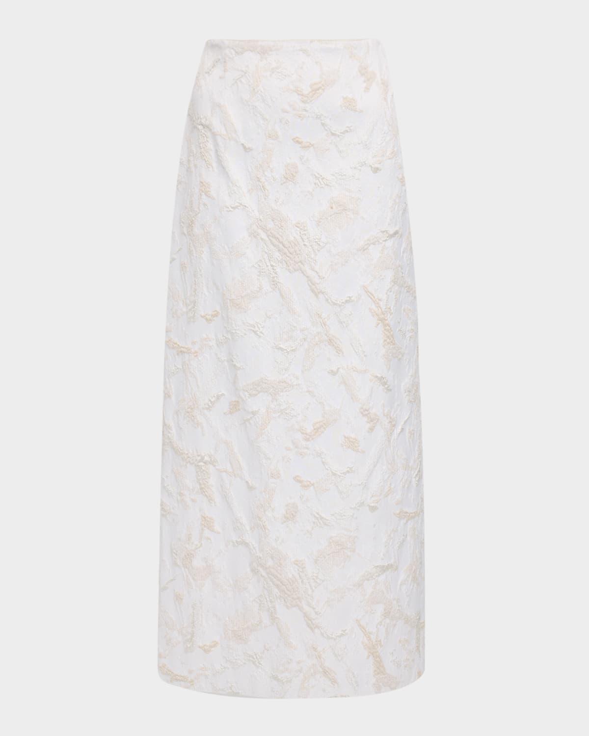 straight jacquard midi skirt