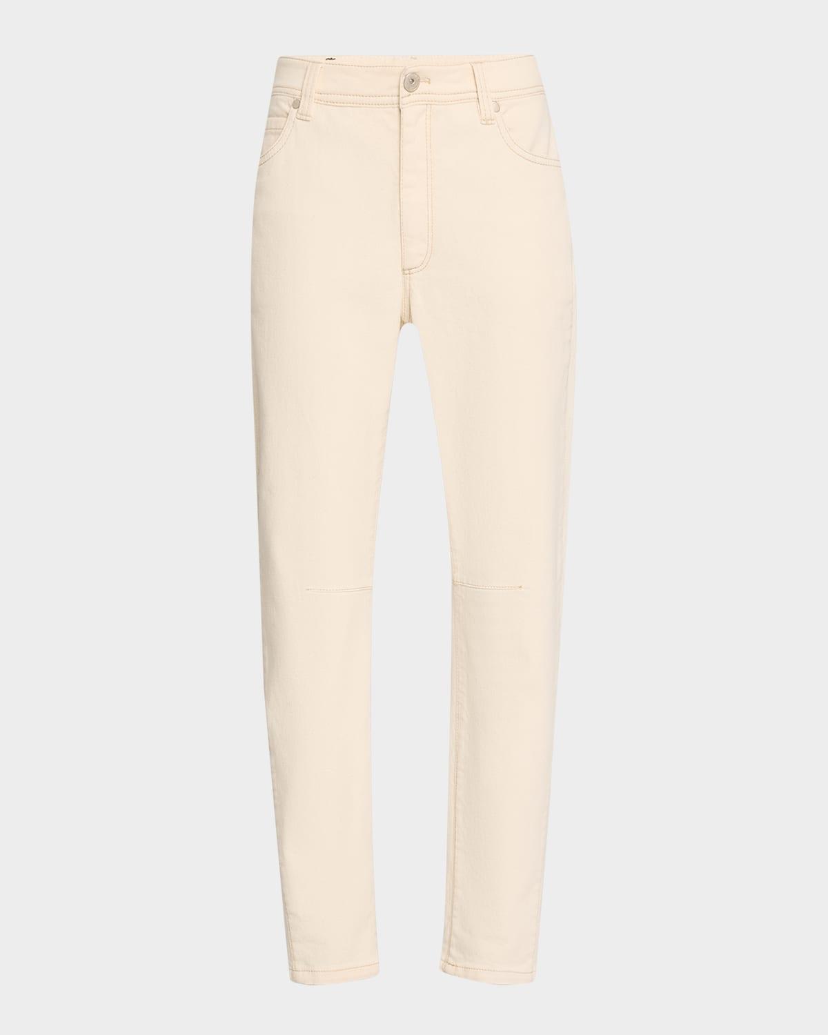 straight-leg ankle denim equestrian jeans
