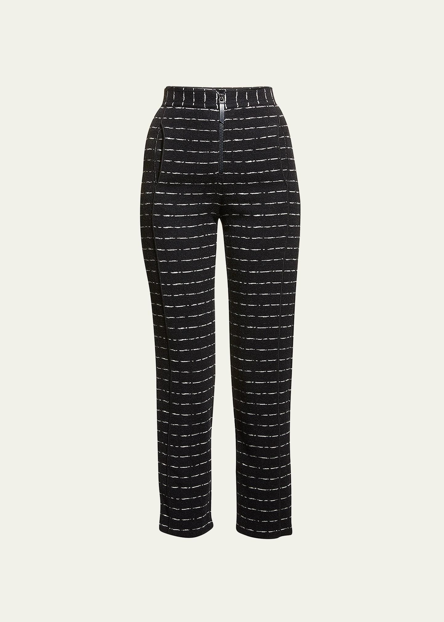 straight-leg ankle jersey jacquard pants